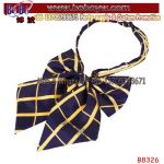 Bow Tie Polyester Bowknot Halter Neck Wedding Prom Knitted Bowtie Silk Bowtie School Supply (B8326)