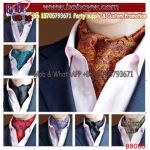 Polyester Jacquard Patterns Drawing Necktie Mens Ascot Tie Cravat Wedding Ties (B8080)