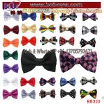 Polyester Tied Wedding Bow Ties Printed Ties Party Items Knitted Bowtie School Neckwear (B8310)