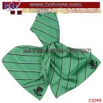 New Design Uniform Stripe Logo Silk Polyester Scarf Adult Scarves (C1049)