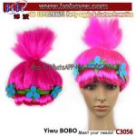 Factory Wholesale Carnival Costumes Halloween Wig Party Supplies Trolls Wig Birthday Party Products (C3056)