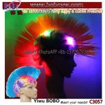 Party Supplies Wholesale Novelty Craft LED Party Supply Crazy Funny Wig Fans Wig Party Wig (C3057)