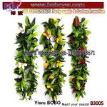 3Pcs Hawaiian Leaf Leis Flowers Necklace Headbands Tropical Luau Party Supplies