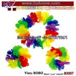 Hawaiian Rainbow Head & Wrist Lei Set 3pc