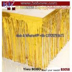 Wedding Party Decoration Metallic Foil Gold Tinsel Fringe Hawaiian Table Skirt