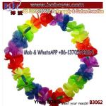 Wedding Decoration Plastic Flower LED Hawaiian Customer Logo Necklace Lei