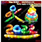 LED Flash Pop Tubes Sensory Toy For Adult Fidget Stress Relieve Toys Kid Autism Anti Stress Plastic Bellows Children Squeeze Toy