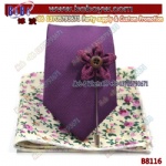 SOLID PLUM TIE SET Men tie Accessory Christmas Gift Set