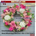 Artificial Flower Wreath Door Wreath Emulation Peony Flower Wreath Rose Wreath For Festival Decoration Thanksgiving Wreath Decoration