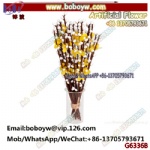 Large willow twig with catkins and forsythia