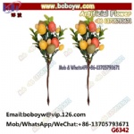 2pcs Colorful Eggs Artificial Leaves Decor Easter Bouquet Accessories