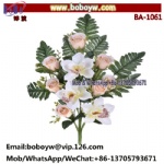 ouquet Artificiali Frontale di Cymbidium e Rose Altezza 43 cm