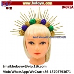Mardi Gras Flower Halo Crown Headband