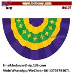 New Orleans Mardi Gras Polyester Flag Bunting for Home Decoration Halloween Holiday Decoration