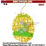 Easter Egg Great Yellowe Egg from Rafia With Decoration Hanger 20x15CM