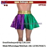 Mardi Gras Holographic High Waisted Skater Skirt - Mardi Gras Costume, Festival Clothing