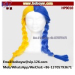 Cosplay Wig Synthetic Halloween Party Wig Anna Wig Football Fans Supplies Fans Wig